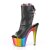Pleaser ADORE-1018RC-02 Stivaletti con Plateau Similpelle Cromato Nero Multicolore
