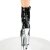 Pleaser ADORE-1020 Stivaletti con Plateau Vernice Cromato Nero Argento