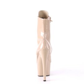 Pleaser ADORE-1020 Stivaletti con Plateau Vernice Beige