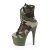 Pleaser ADORE-1020CAMO Stivaletti con Plateau Mimetico Verde