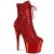 Pleaser ADORE-1020CHRS Stivaletti con Plateau Strass Cromato Rosso
