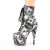 Pleaser ADORE-1020DP Stivaletti con Plateau Nero Bianco