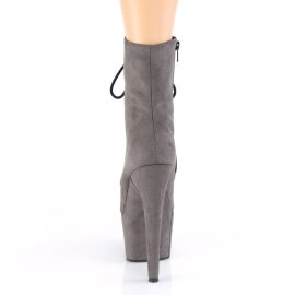 Pleaser ADORE-1020FS Stivaletti con Plateau Camoscio Sintetico Grigio
