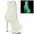 Pleaser ADORE-1020GD Stivaletti con Plateau Pelle Bianco