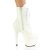 Pleaser ADORE-1020GD Stivaletti con Plateau Pelle Bianco
