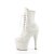 Pleaser ADORE-1020GDLG Stivaletti con Plateau Glitter Bianco