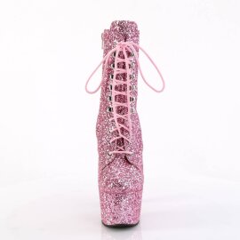 Pleaser ADORE-1020GWR Stivaletti con Plateau Glitter Rosa