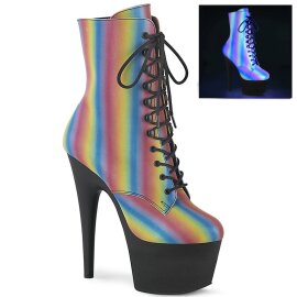 Pleaser ADORE-1020REFL-02 Stivaletti con Plateau Riflesso...
