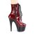 Pleaser ADORE-1020SP Stivaletti con Plateau Pitonato Rosso