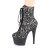 Pleaser ADORE-1020SPLAT Stivaletti con Plateau Ologramma Velluto Multicolore