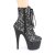 Pleaser ADORE-1020SPLAT Stivaletti con Plateau Ologramma Velluto Multicolore