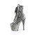 Pleaser ADORE-1020SPWR Stivaletti con Plateau Pitonato Nero Bianco