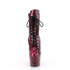 Pleaser ADORE-1020SPWR Stivaletti con Plateau Pitonato Rosa