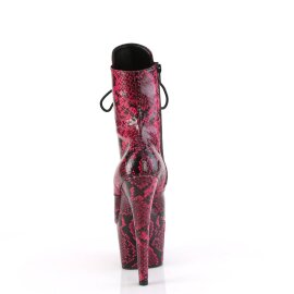 Pleaser ADORE-1020SPWR Stivaletti con Plateau Pitonato Rosa