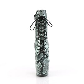 Pleaser ADORE-1020SPWR Stivaletti con Plateau Pitonato Verde
