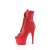 Pleaser ADORE-1021 Stivaletti con Plateau Similpelle Rosso