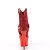Pleaser ADORE-1029CHRS Stivaletti con Plateau Strass Cromato Rosso