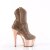 Pleaser ADORE-1029CHRS Stivaletti con Plateau Strass Cromato Dorato Rosa
