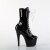 Pleaser ADORE-1040TT Stivaletti con Plateau Vernice Nero Bianco