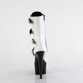 Pleaser ADORE-1046TT Stivaletti con Plateau Vernice Bianco