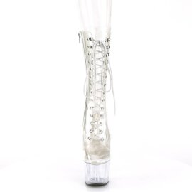 Pleaser ADORE-1050C Stivaletti con Plateau Trasparente