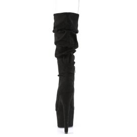 Pleaser ADORE-1061Stivali con Plateau Camoscio Sintetico Nero