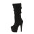 Pleaser ADORE-1061Stivali con Plateau Camoscio Sintetico Nero