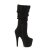 Pleaser ADORE-1061Stivali con Plateau Camoscio Sintetico Nero