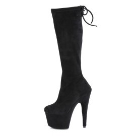 Pleaser ADORE-2008Stivali con Plateau Camoscio Sintetico Nero