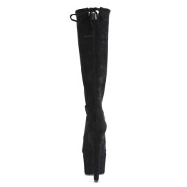 Pleaser ADORE-2008Stivali con Plateau Camoscio Sintetico Nero