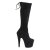 Pleaser ADORE-2008Stivali con Plateau Camoscio Sintetico Nero