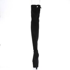Pleaser ADORE-3008 Stivali Sopra Il Ginocchio Con Plateau Camoscio Sintetico Nero