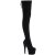 Pleaser ADORE-3008 Stivali Sopra Il Ginocchio Con Plateau Camoscio Sintetico Nero