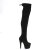 Pleaser ADORE-3008 Stivali Sopra Il Ginocchio Con Plateau Camoscio Sintetico Nero