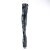Pleaser ADORE-3011HWR Stivali Sopra Il Ginocchio Con Plateau Holo Nero