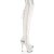 Pleaser ADORE-3019 Stivali Sopra Il Ginocchio Con Plateau Similpelle Bianco