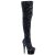 Pleaser ADORE-3020 Stivali Sopra Il Ginocchio Con Plateau Paillettes Nero
