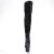 Pleaser ADORE-3020 Stivali Sopra Il Ginocchio Con Plateau Paillettes Nero