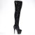 Pleaser ADORE-3020 Stivali Sopra Il Ginocchio Con Plateau Paillettes Nero