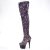 Pleaser ADORE-3020 Stivali Sopra Il Ginocchio Con Plateau Paillettes Viola