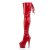 Pleaser ADORE-3063 Stivali Sopra Il Ginocchio Con Plateau Vernice Rosso
