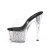 Pleaser ADORE-701CG Mules con Plateau Glitter Trasparente Argento