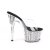 Pleaser ADORE-701CG Mules con Plateau Glitter Trasparente Argento