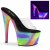 Pleaser ADORE-701GXY Mules con Plateau Glitter Trasparente Multicolore