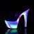 Pleaser ADORE-701GXY Mules con Plateau Glitter Trasparente Multicolore