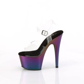 Pleaser ADORE-708MCH Sandali con Plateau Trasparente Multicolore