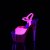 Pleaser ADORE-709UVT Sandali con Plateau Neon Rosa