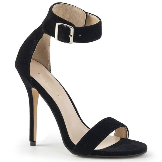 Pleaser AMUSE-10 Sandali con Plateau Velluto Nero