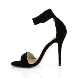 Pleaser AMUSE-10 Sandali con Plateau Velluto Nero