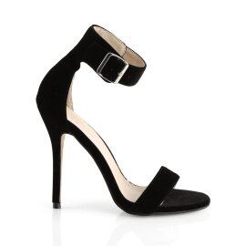 Pleaser AMUSE-10 Sandali con Plateau Velluto Nero